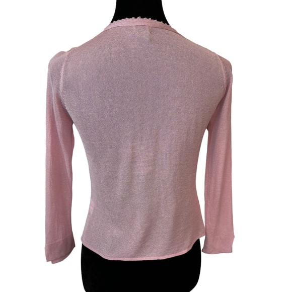 Sigrid Olsen Lilac Pink Cardigan Sweater - Picture 4 of 4